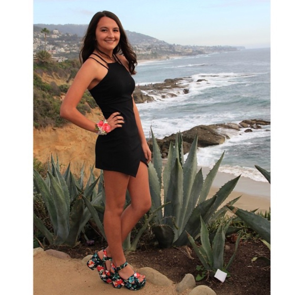 Black mini dress